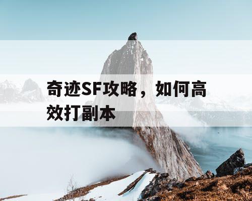 奇迹SF攻略，如何高效打副本