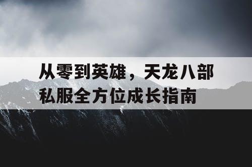 从零到英雄，天龙八部私服全方位成长指南