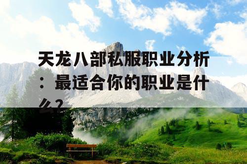 天龙八部私服职业分析：最适合你的职业是什么？