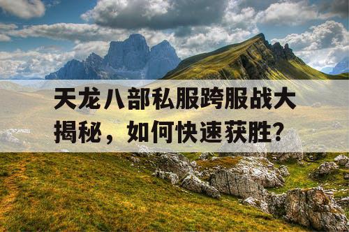 天龙八部私服跨服战大揭秘,如何快速获胜? 天龙八部私服跨服战大揭秘,如何快速获胜?
