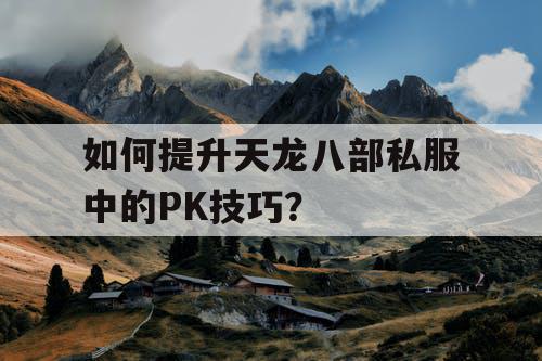 如何提升天龙八部私服中的PK技巧？