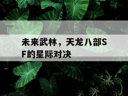 未来武林，天龙八部SF的星际对决