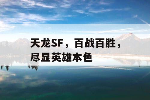 天龙SF，百战百胜，尽显英雄本色