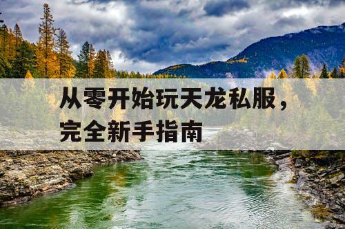 从零开始玩天龙私服，完全新手指南