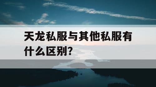 天龙私服与其他私服有什么区别？