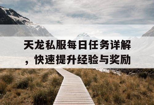 天龙私服每日任务详解，快速提升经验与奖励