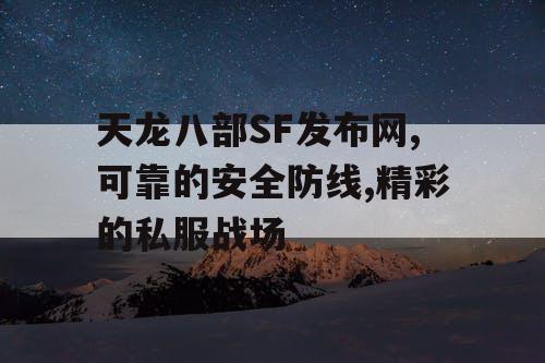 天龙八部SF发布网,可靠的安全防线,精彩的私服战场