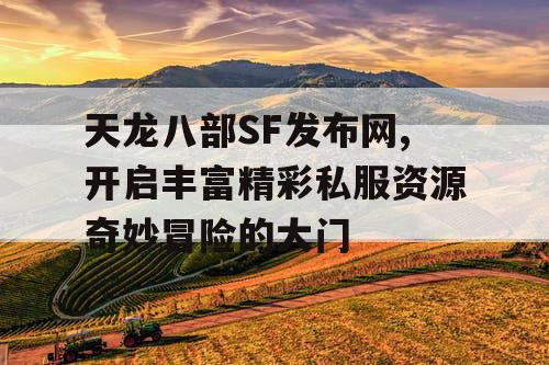 天龙八部SF发布网,开启丰富精彩私服资源奇妙冒险的大门