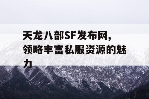 天龙八部SF发布网,领略丰富私服资源的魅力