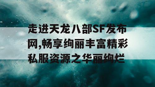 走进天龙八部SF发布网,畅享绚丽丰富精彩私服资源之华丽绚烂