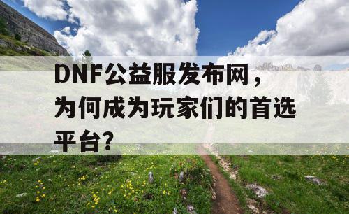 DNF公益服发布网，为何成为玩家们的首选平台？