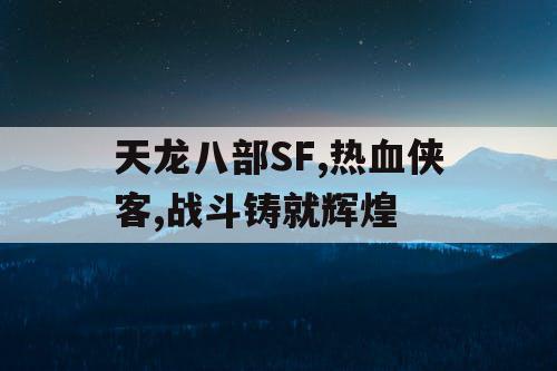 天龙八部SF,热血侠客,战斗铸就辉煌