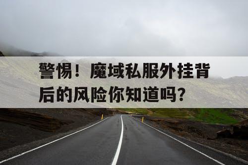 警惕！魔域私服外挂背后的风险你知道吗？
