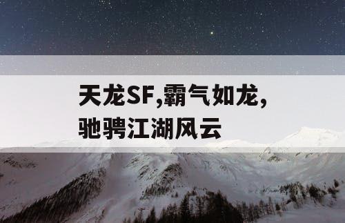 天龙SF,霸气如龙,驰骋江湖风云
