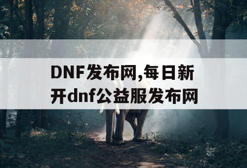 DNF发布网,每日新开dnf公益服发布网