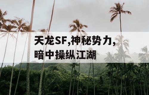 天龙SF,神秘势力,暗中操纵江湖