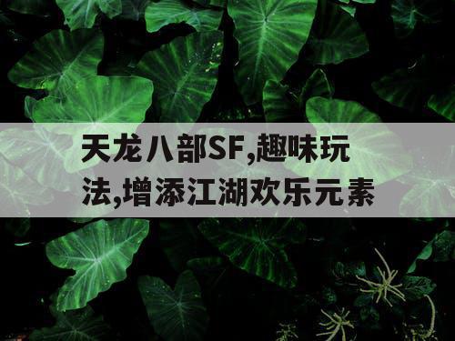 天龙八部SF,趣味玩法,增添江湖欢乐元素