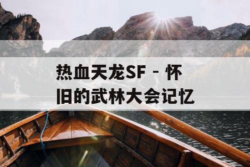 热血天龙SF - 怀旧的武林大会记忆