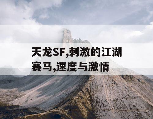 天龙SF,刺激的江湖赛马,速度与激情