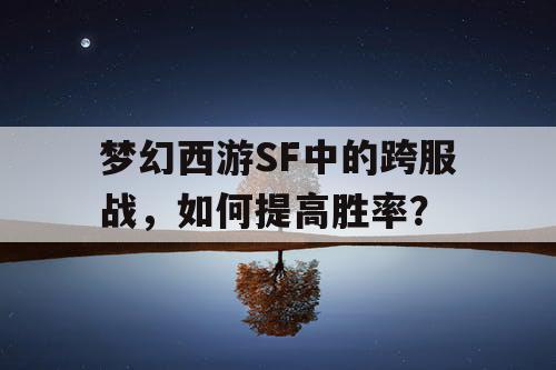 梦幻西游SF中的跨服战,如何提高胜率? 梦幻西游SF中的跨服战,如何提高胜率?
