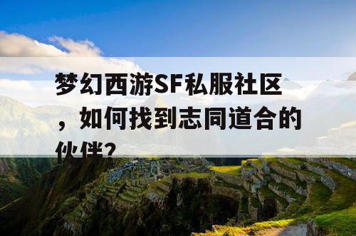梦幻西游SF私服社区,如何找到志同道合的伙伴? 梦幻西游SF私服社区,如何找到志同道合的伙伴?
