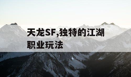 天龙SF,独特的江湖职业玩法