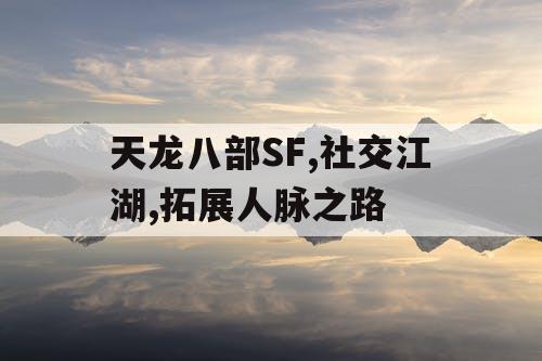 天龙八部SF,社交江湖,拓展人脉之路