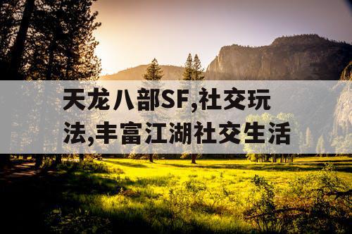 天龙八部SF,社交玩法,丰富江湖社交生活 天龙八部SF,社交玩法,丰富江湖社交生活