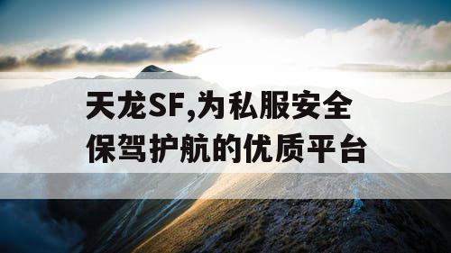 天龙SF,为私服安全保驾护航的优质平台