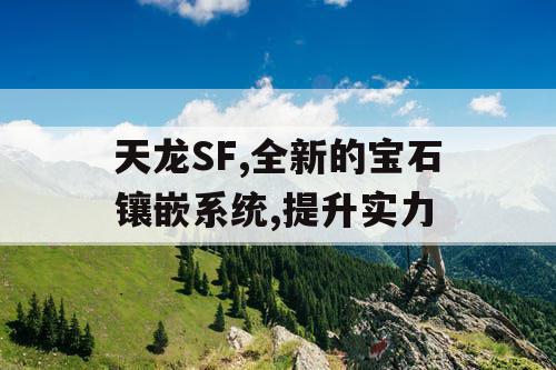 天龙SF,全新的宝石镶嵌系统,提升实力