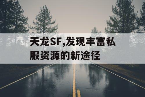 天龙SF,发现丰富私服资源的新途径