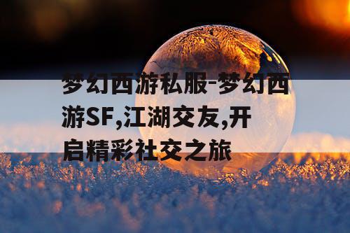 梦幻西游私服-梦幻西游SF,江湖交友,开启精彩社交之旅