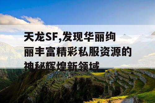 天龙SF,发现华丽绚丽丰富精彩私服资源的神秘辉煌新领域