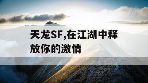 天龙SF,在江湖中释放你的激情