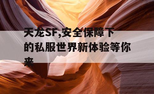 天龙SF,安全保障下的私服世界新体验等你来
