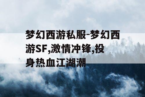 梦幻西游私服-梦幻西游SF,激情冲锋,投身热血江湖潮