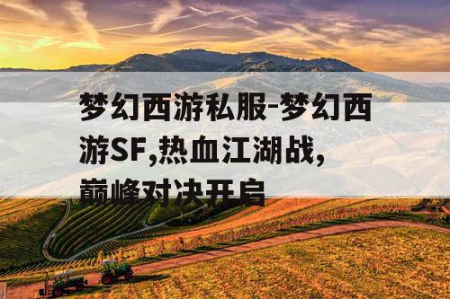 梦幻西游私服-梦幻西游SF,热血江湖战,巅峰对决开启