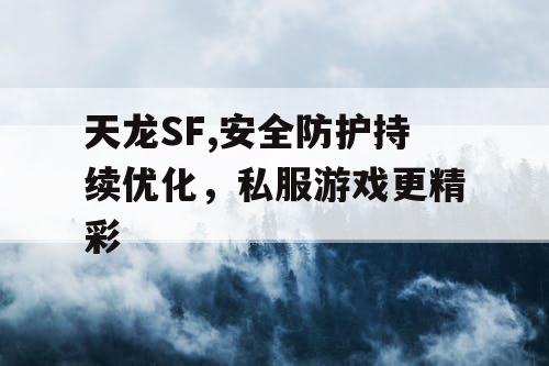 天龙SF,安全防护持续优化，私服游戏更精彩