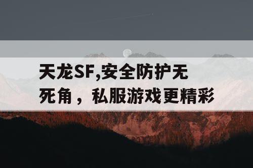 天龙SF,安全防护无死角，私服游戏更精彩