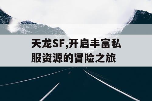 天龙SF,开启丰富私服资源的冒险之旅