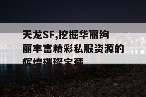 天龙SF,挖掘华丽绚丽丰富精彩私服资源的辉煌璀璨宝藏