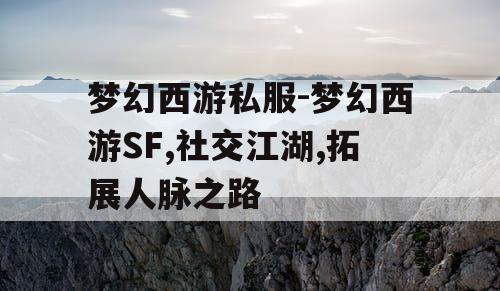 梦幻西游私服-梦幻西游SF,社交江湖,拓展人脉之路