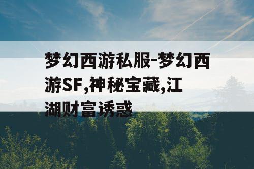 梦幻西游私服-梦幻西游SF,神秘宝藏,江湖财富诱惑