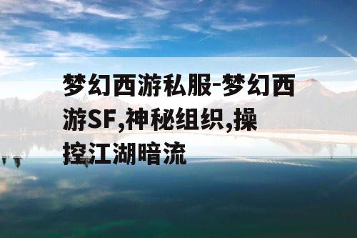 梦幻西游私服-梦幻西游SF,神秘组织,操控江湖暗流