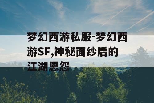梦幻西游私服-梦幻西游SF,神秘面纱后的江湖恩怨