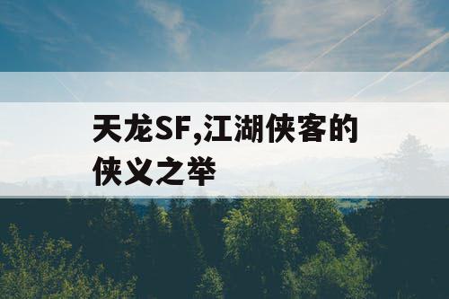 天龙SF,江湖侠客的侠义之举