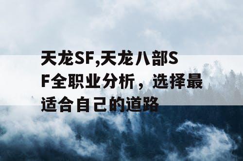 天龙SF,天龙八部SF全职业分析，选择最适合自己的道路