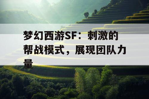 梦幻西游SF：刺激的帮战模式，展现团队力量