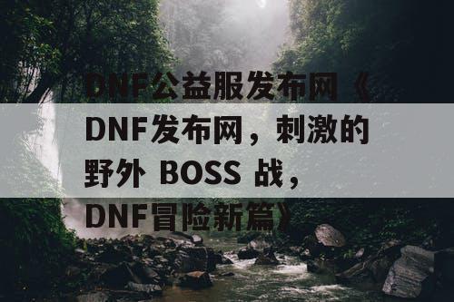 DNF公益服发布网《DNF发布网,刺激的野外 BOSS 战,DNF冒险新篇》 DNF公益服发布网《DNF发布网,刺激的野外 BOSS 战,DNF冒险新篇》