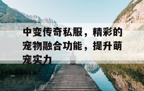 中变传奇私服，精彩的宠物融合功能，提升萌宠实力